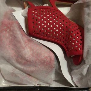 4 inch heels with lattice cut out